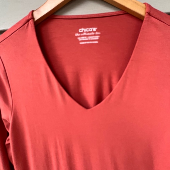 Chico’s The Perfect Tee -  3/4 length sleeve. Size Large - Picture 5 of 10